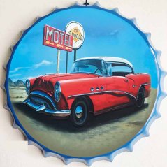 Víko cedule Motel Red Car