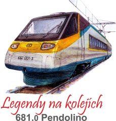 Plechová ceduľa Lokomotiva Pendolino 681.0