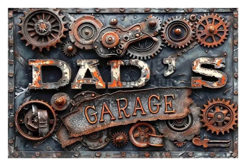Opozorilni znak Dads Garage