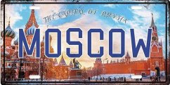 Plechová ceduľa Moscow