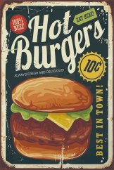 Znak Hot Burgers Znak Hot Burgers