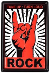 Tin sign Tune Up - Turn Loud - ROCK