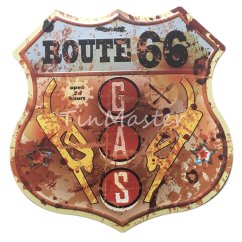 66-os út GÁZ pajzs tábla