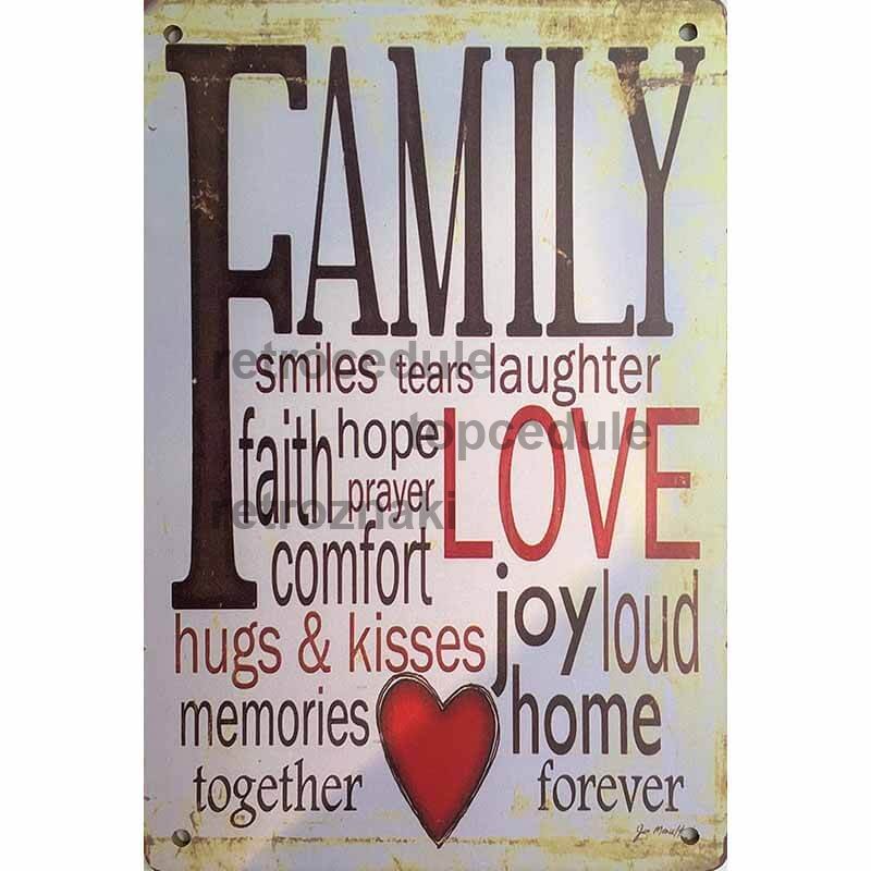 Drewniany znak miłości rodzinnej