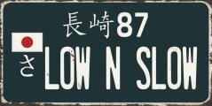 Znak blaszany Japan - Low n Slow