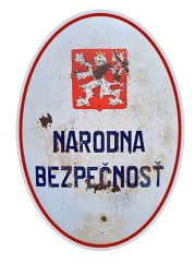 Plechová ceduľa Národná Bezpečnosť