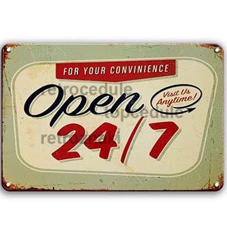 Znak odprto 24/7