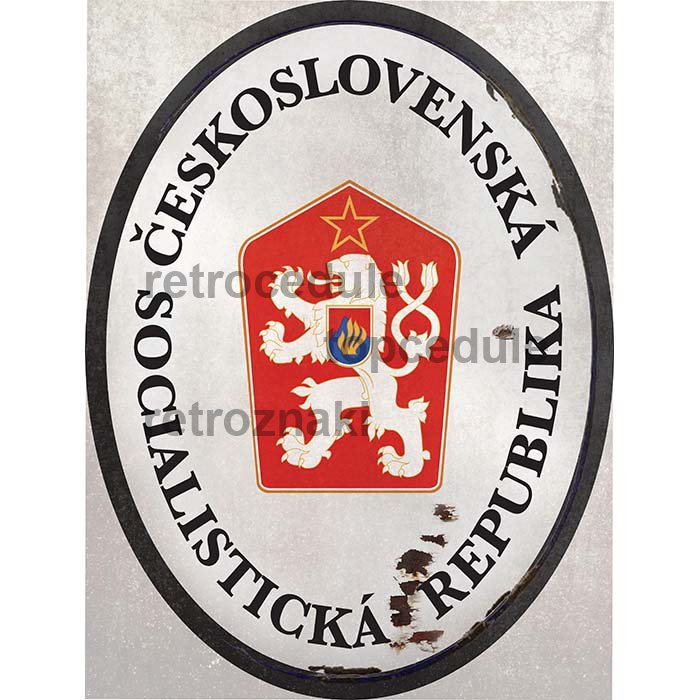 Ceduľa Československá Socialistická Republika