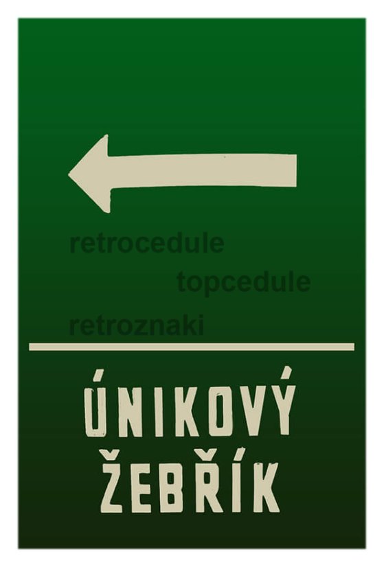 Cedule Únikový Žebřík - Retro plechové cedule