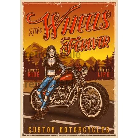 Motocykle - znak Wheeles Forever Motocykle - znak Wheeles Forever