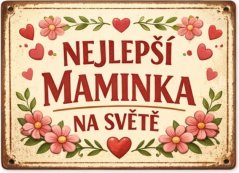 Plechová ceduľa Nejlepší maminka na světě