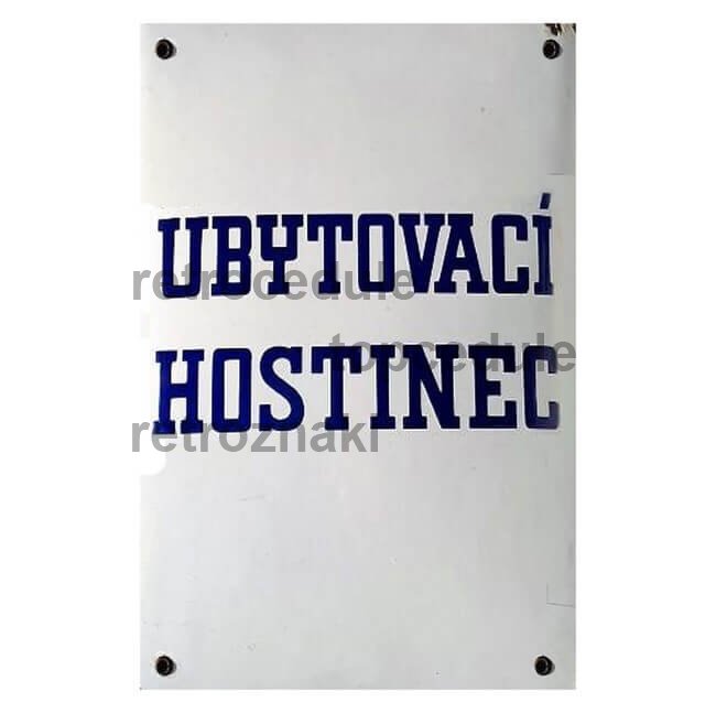 Ceduľa Ubytovací hostinec
