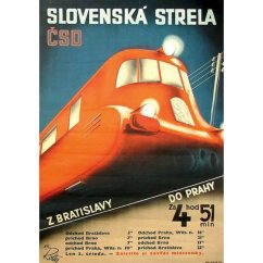 Ceduľa Slovenská Strela ČSD