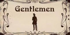 Znak blaszany Restrooms gentlemen