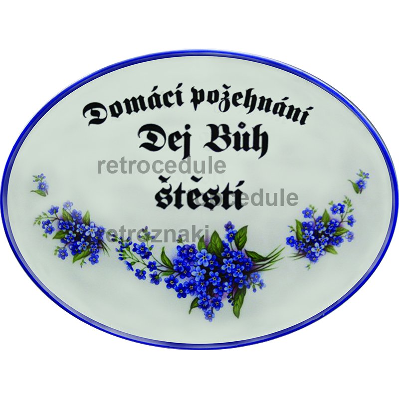 Cedule Domácí požehnání Dej Bůh štěstí