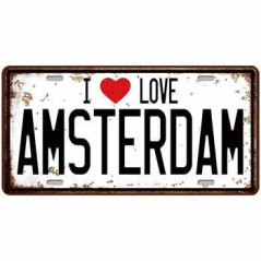 Ceduľa I love Amsterdam Ceduľa I love Amsterdam