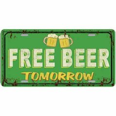 Ceduľa Free Beer Tomorrow