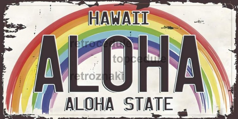 Tin sign Aloha Hawaii