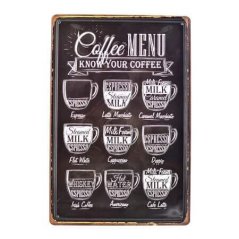 Ceduľa Coffee Menu