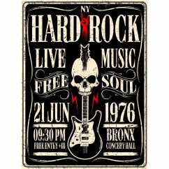Ceduľa Hard Rock Live Music 1976