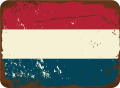 Ceduľa vlajka Holandsko