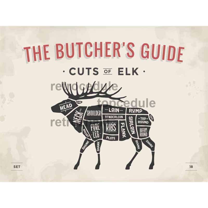 Mesarski vodnik - znak Cuts of Elk