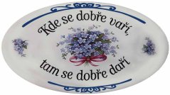 Ceduľa Kde se dobře vaří - tam se dobře daří