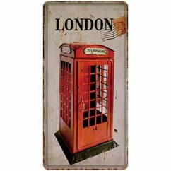 Znak budki telefonicznej w Londynie