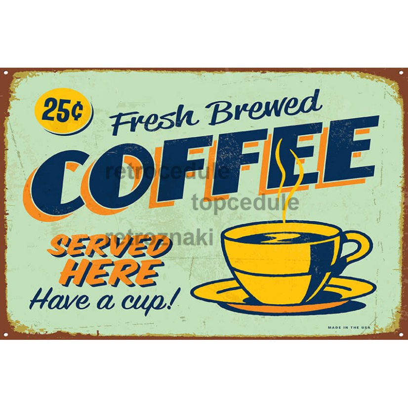 Frissen főzött kávé jele Frissen főzött kávé jele