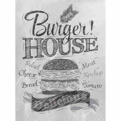 Znak Burger House - biały