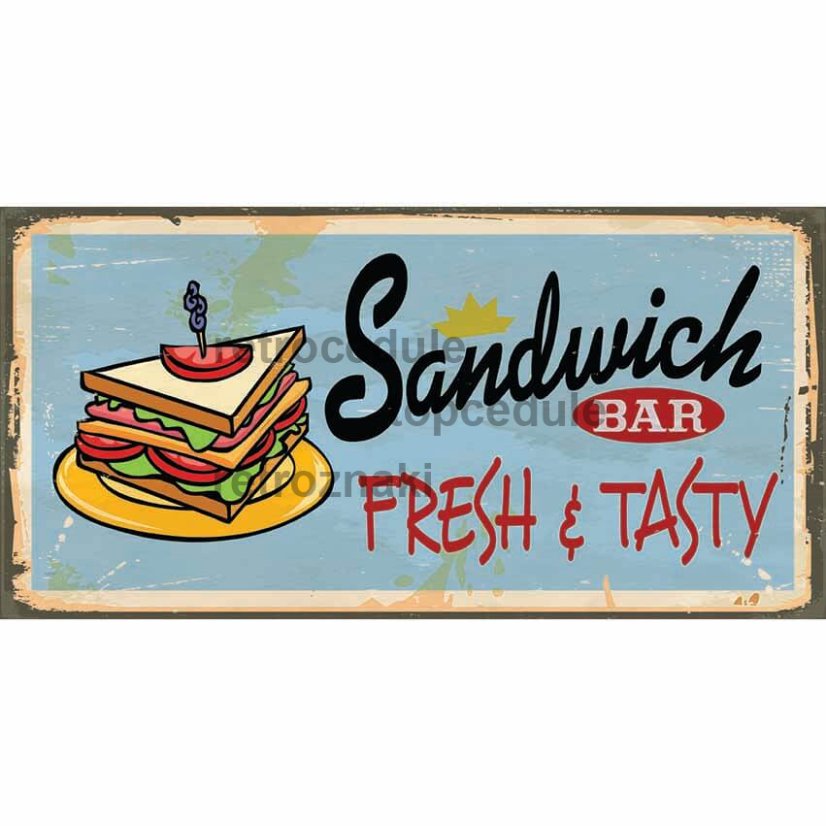 Znak Sandwich Bar Fresh &amp; Tasty