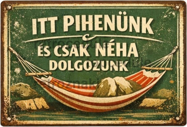 Jelölje Itt Pihenunk - Es Csak Néha Dolgozunk