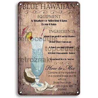 Pijte Blue Hawaiian znak