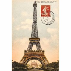 cedula Paríž známka, eiffelova veža &#8211; Paris