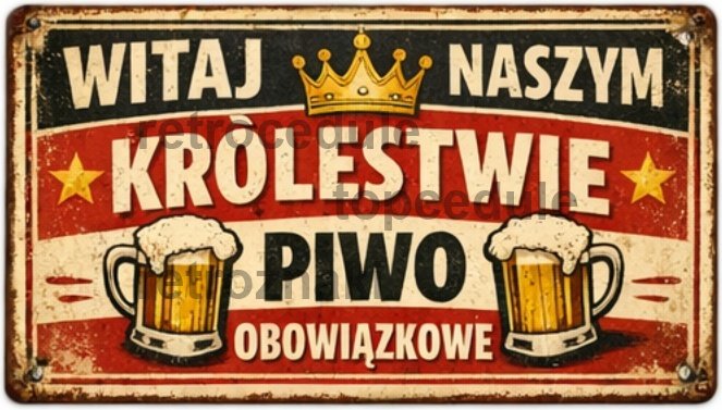 Podpisz oznaczenie Witaj Naszym - Krolestwie Piwo Obowiazkowe