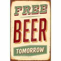 Ceduľa Free Beer Tomorrow
