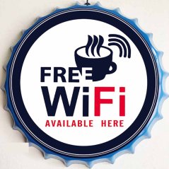 Víko cedule Free WiFi Available Here
