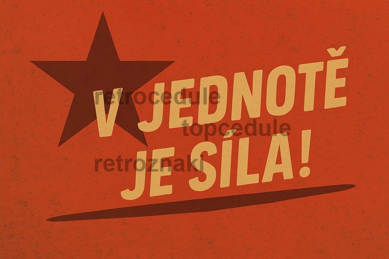 Plechová cedule V jednotě je sila! Plechová cedule V jednotě je sila!