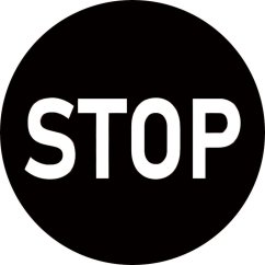 Znak Stop black Znak Stop black