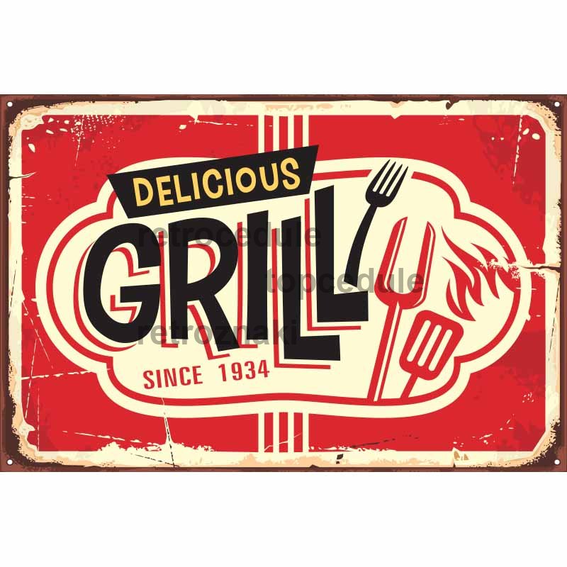 Znak Grill Delicious