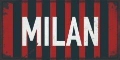 Znak blaszany Milan