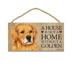 Fatábla Figyelem kutya - Golden Retriever