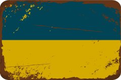 Ceduľa vlajka Ukrajina