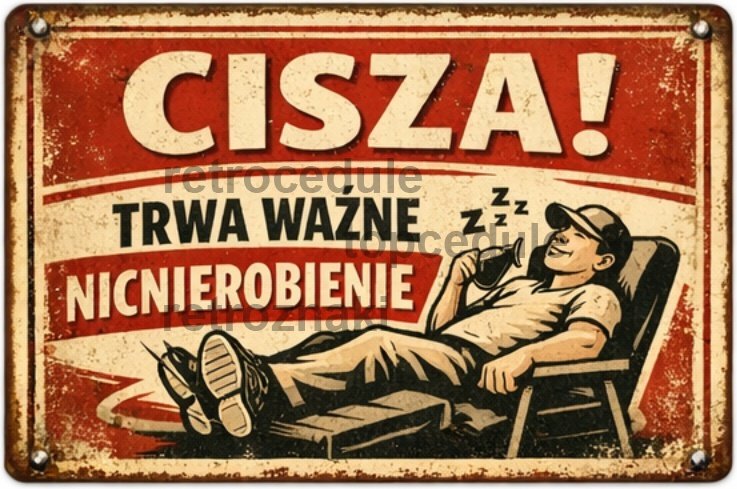 Podpisz oznaczenie Cisza! Trwa Wazne Nicnierobienie
