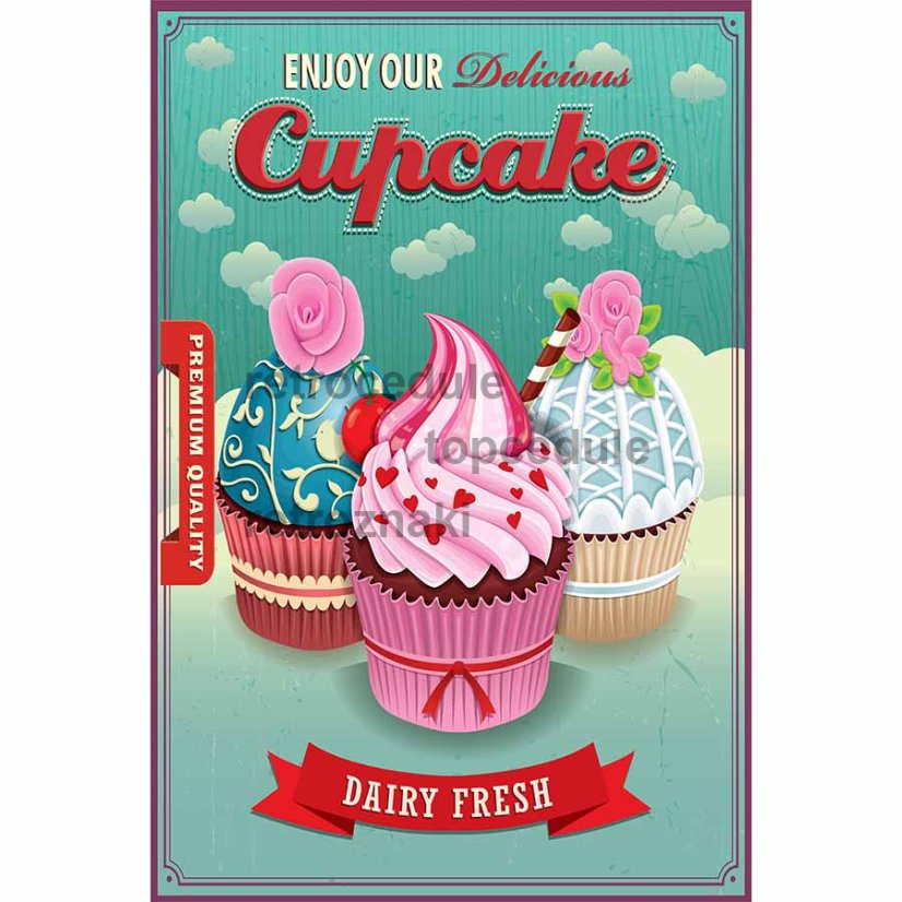 Ceduľa Cupcakes Bakery Shop 4 Ceduľa Cupcakes Bakery Shop 4