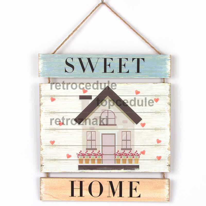 Drewniany znak Sweet Home
