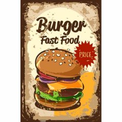 Ceduľa Burger - Fast Food Ceduľa Burger - Fast Food