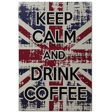 Maradj nyugodt és igyál kávét az Egyesült Királyság jele