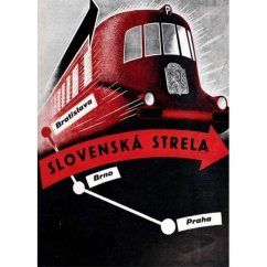 Ceduľa Slovenská Strela - Bratislava - Brno - Praha