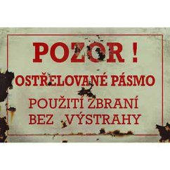 Ceduľa Pozor Ostrešované pásmo